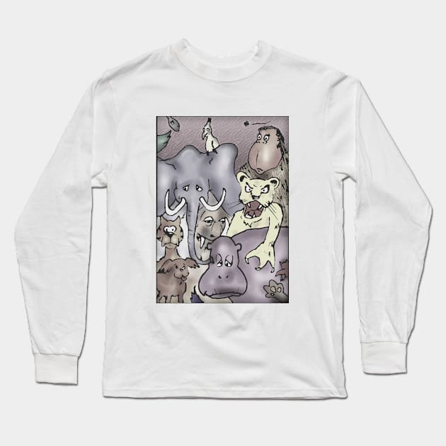 Funny animals Long Sleeve T-Shirt by matan kohn